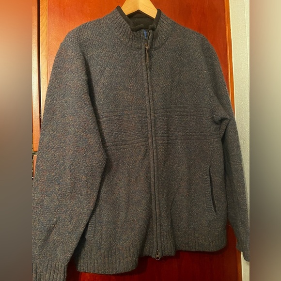 Pendleton Sweater Mens Medium Full Zip Washable Wool Knit Warm Comfort - Picture 3 of 9
